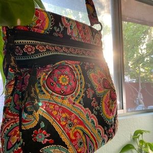 Vera Bradley Black Paisley Crossbody Purse